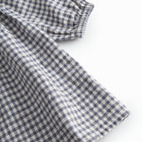 Langærmet ternet kjole til baby