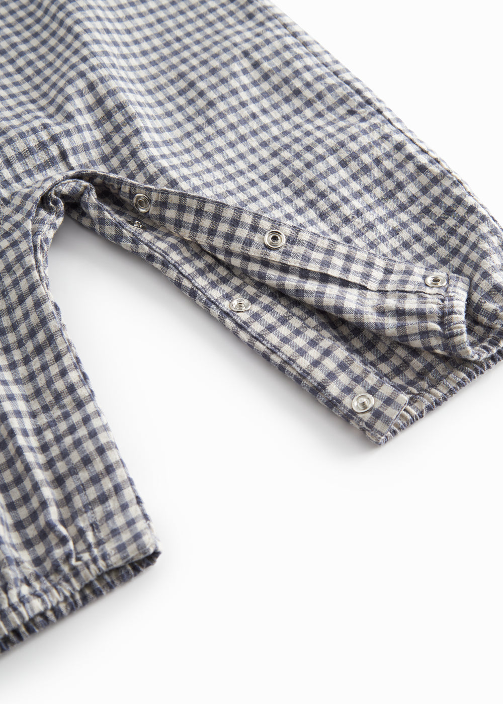 Kortærmet ternet baby heldragt 