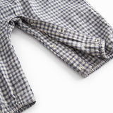 Kortærmet ternet baby heldragt 