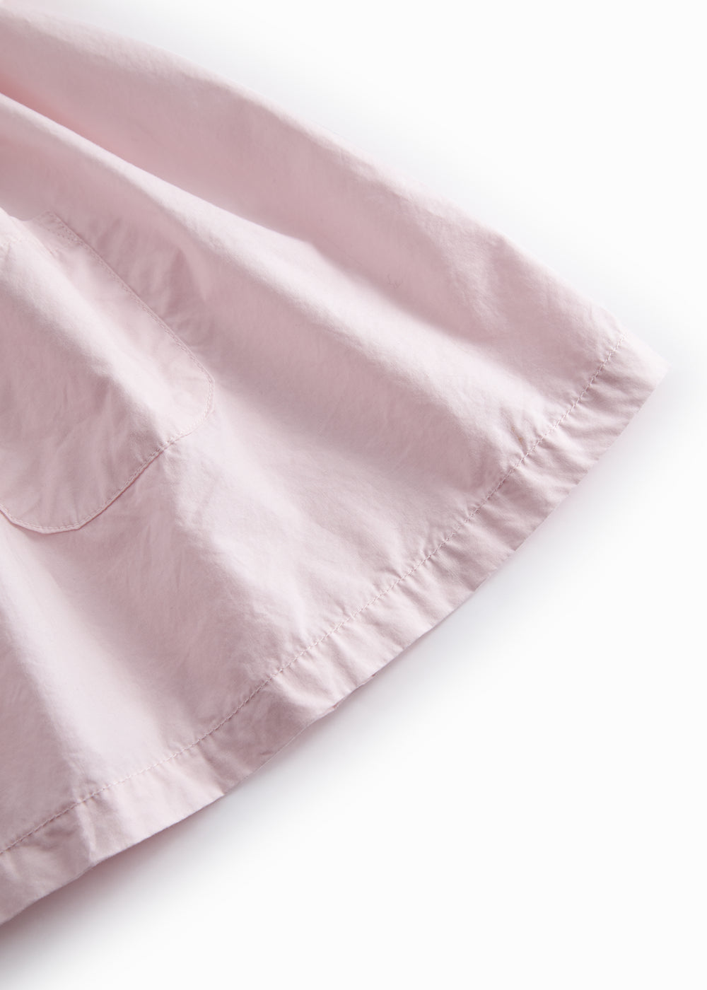 Lyserød babykjole med krave og lange ærmer