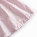 Lyserød babykjole med krave og lange ærmer