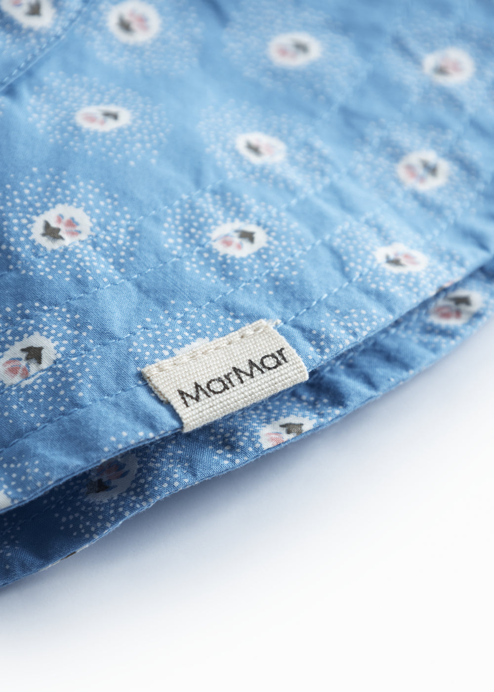 Blå solhat til baby med små blomster