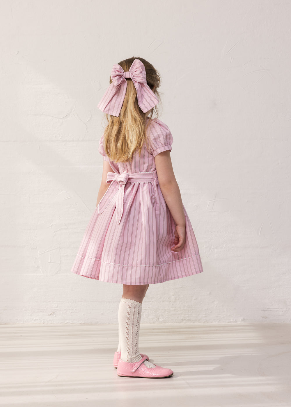 Alina L - Hårspænde, Bonbon Pink Stripes