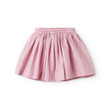 Lyserød nederdel med fine striber til børn