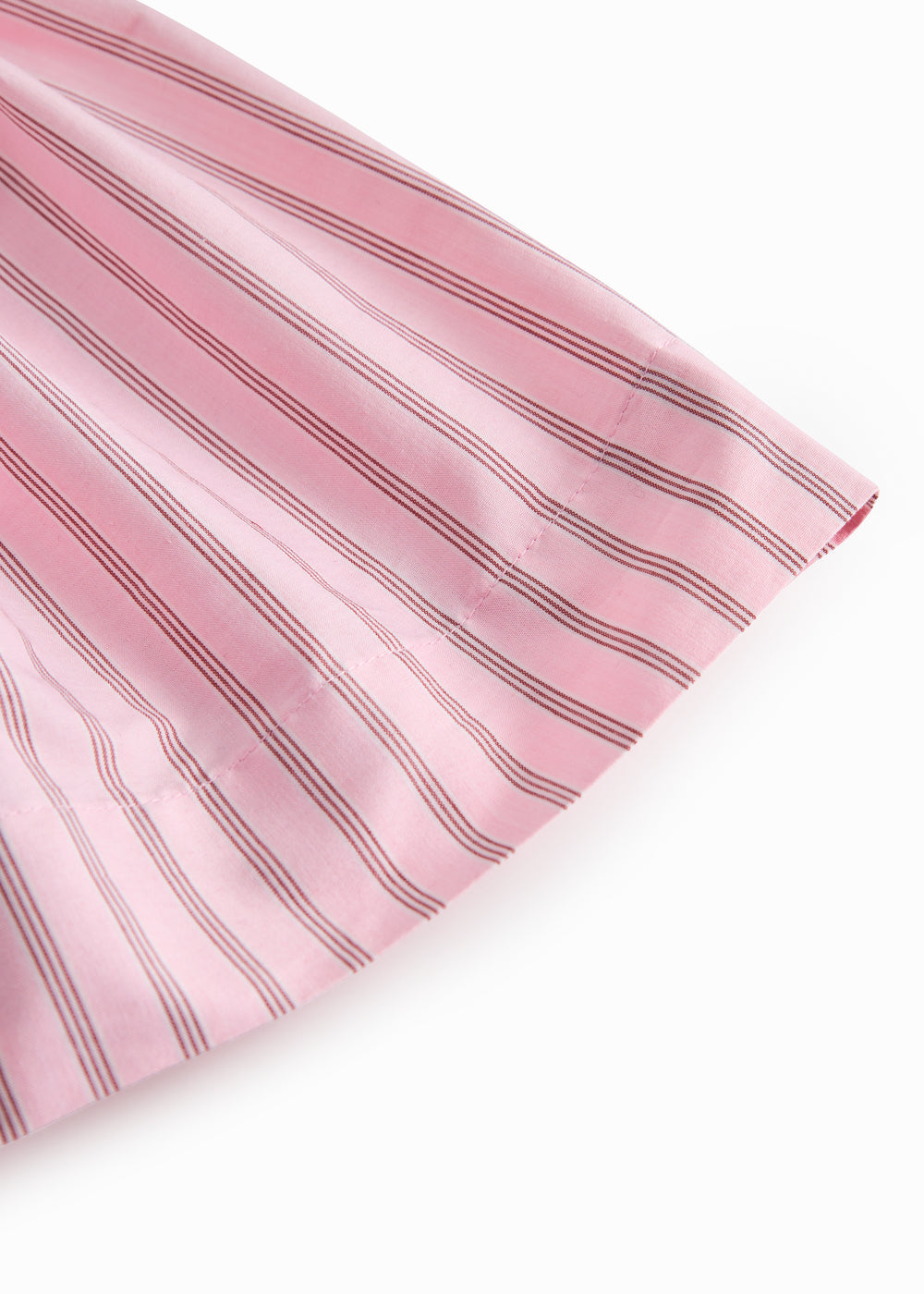 Lyserød nederdel med fine striber til børn