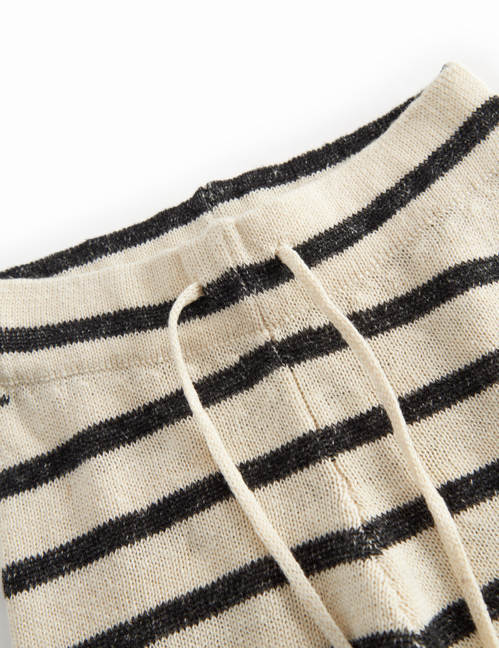 Stribede strikbukser til de mindste med bindebånd i livet