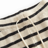 Stribede strikbukser til de mindste med bindebånd i livet