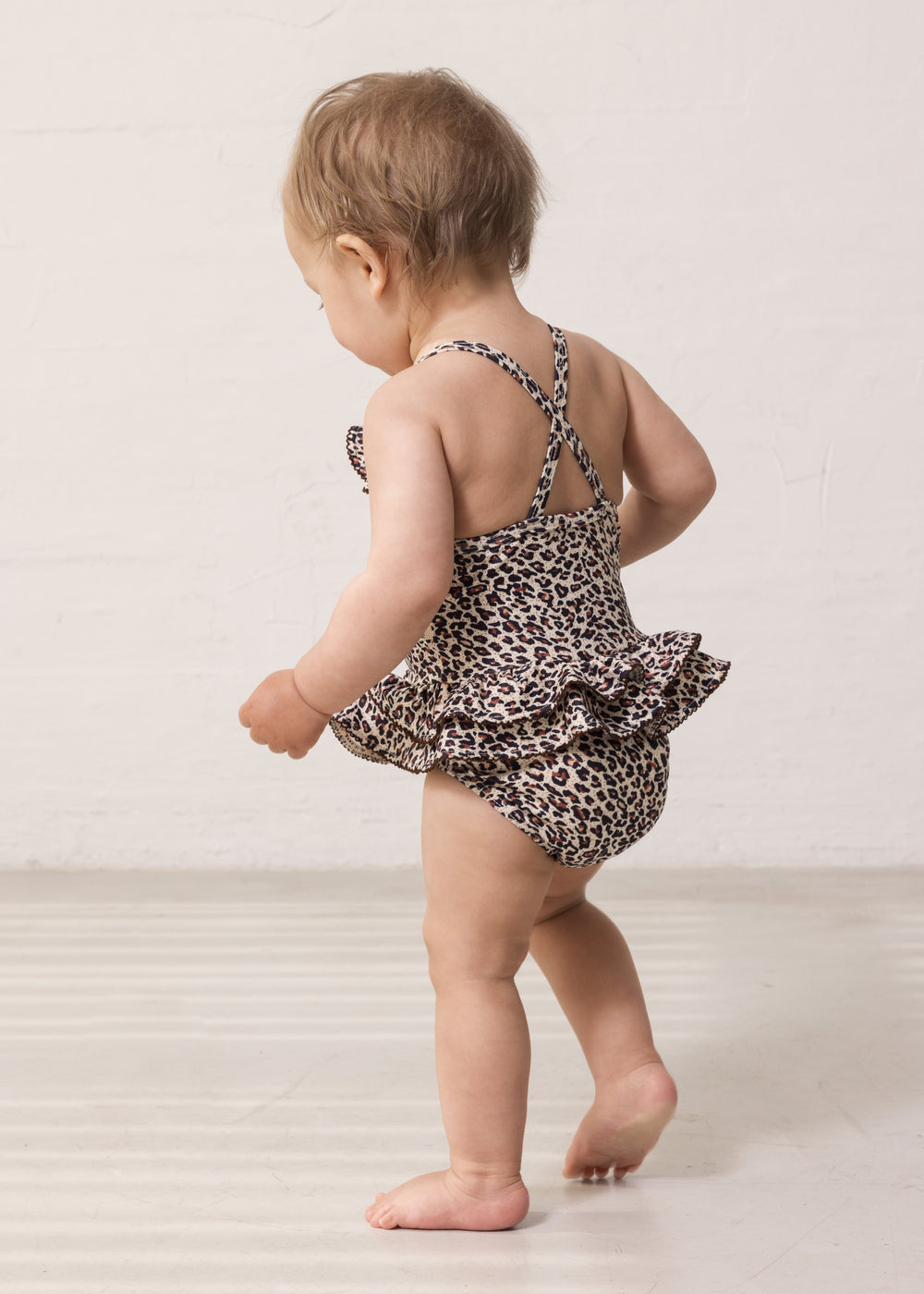 Swinnie Bathing Suit - Badedragt, Brown Leo