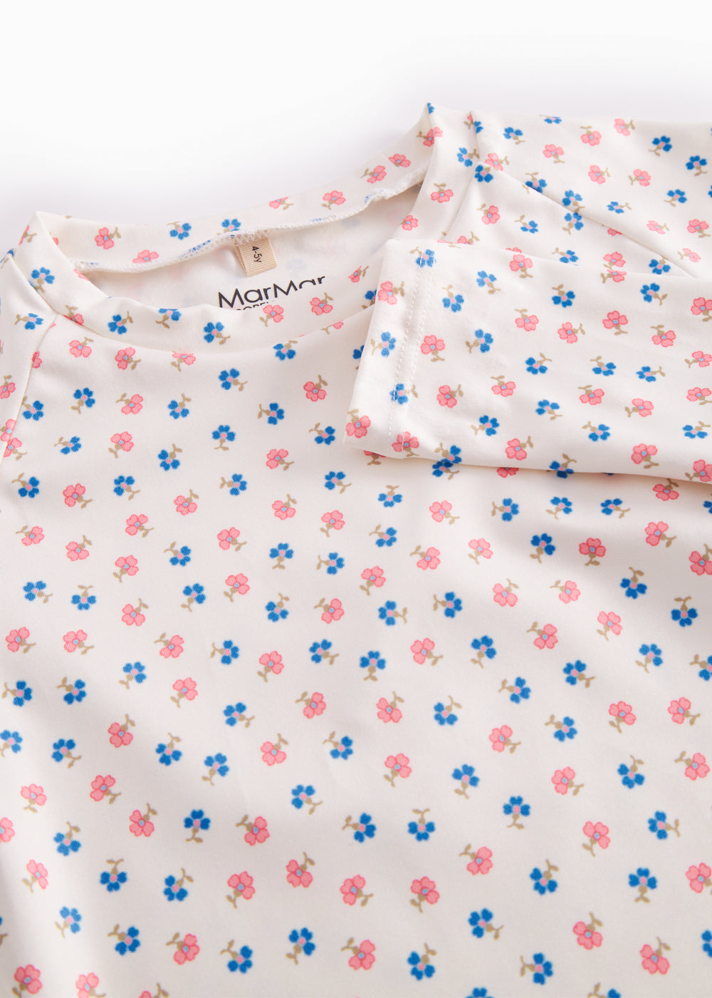 Langærmet badetrøje til børn med blomster print