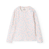 Langærmet badetrøje til børn med blomster print