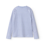 Langærmet badetrøje til børn med blå striber