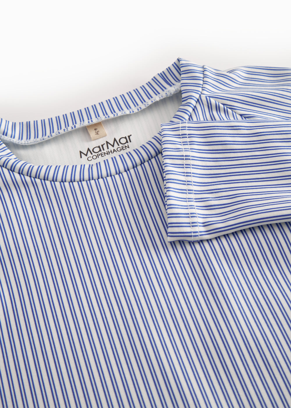 Langærmet badetrøje til børn med blå striber