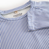 Langærmet badetrøje til børn med blå striber