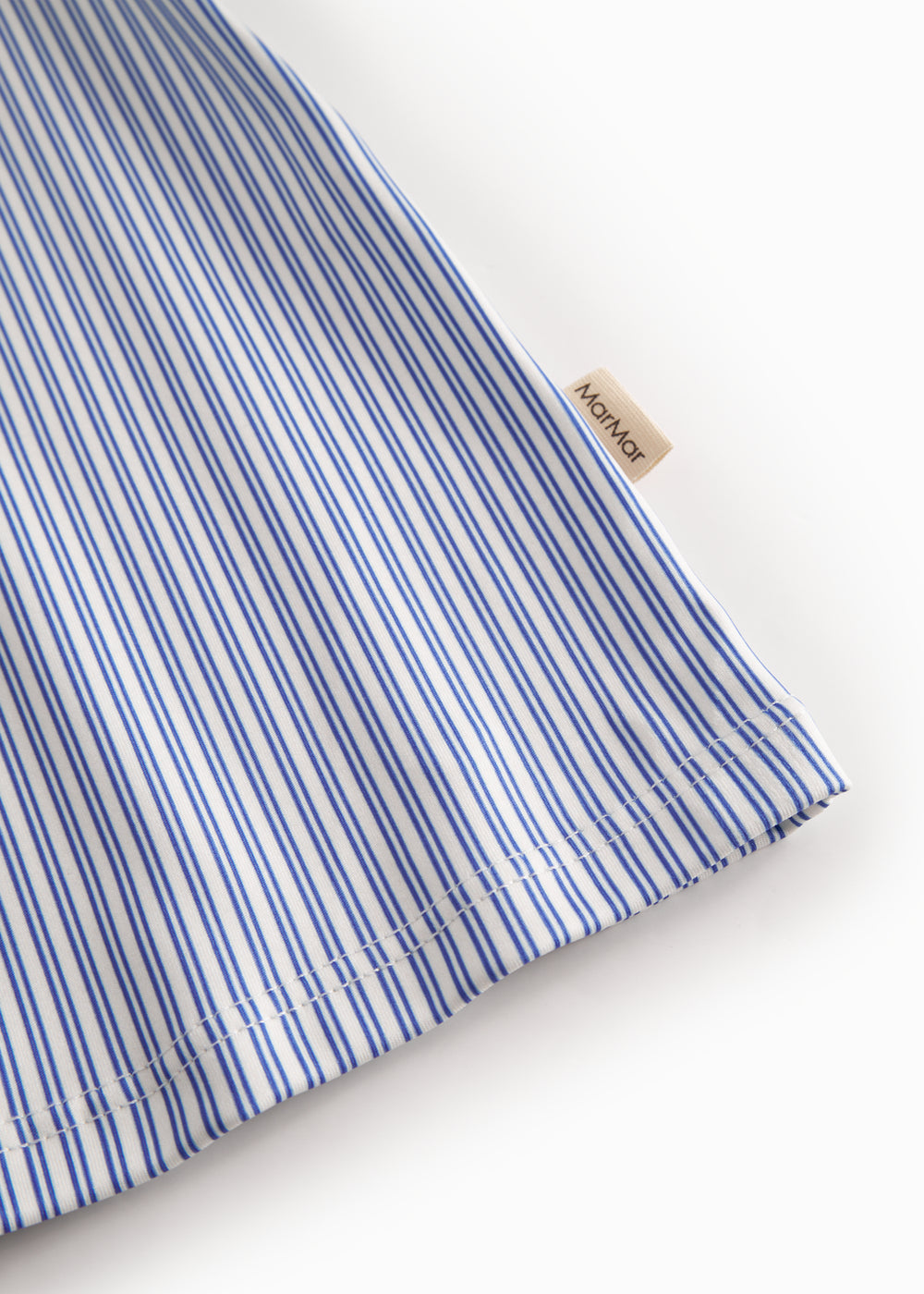 Langærmet badetrøje til børn med blå striber