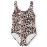 Swallisa Bathing suit - Badedragt, Brown Leo