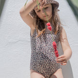 Swallisa Bathing suit - Badedragt, Brown Leo