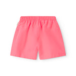 Neonrosa badeshorts til børn med snørrelukning