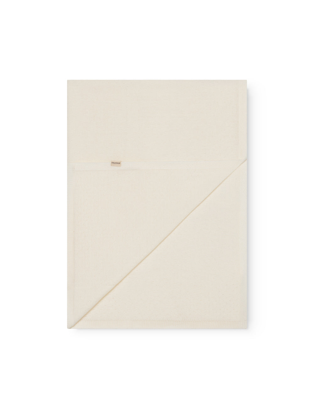 Hvid baby striktæppe med hulmønster