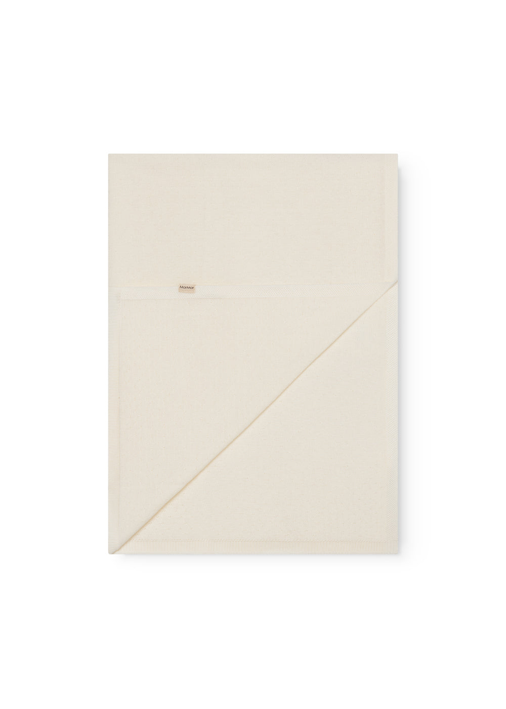 Hvid baby striktæppe med hulmønster