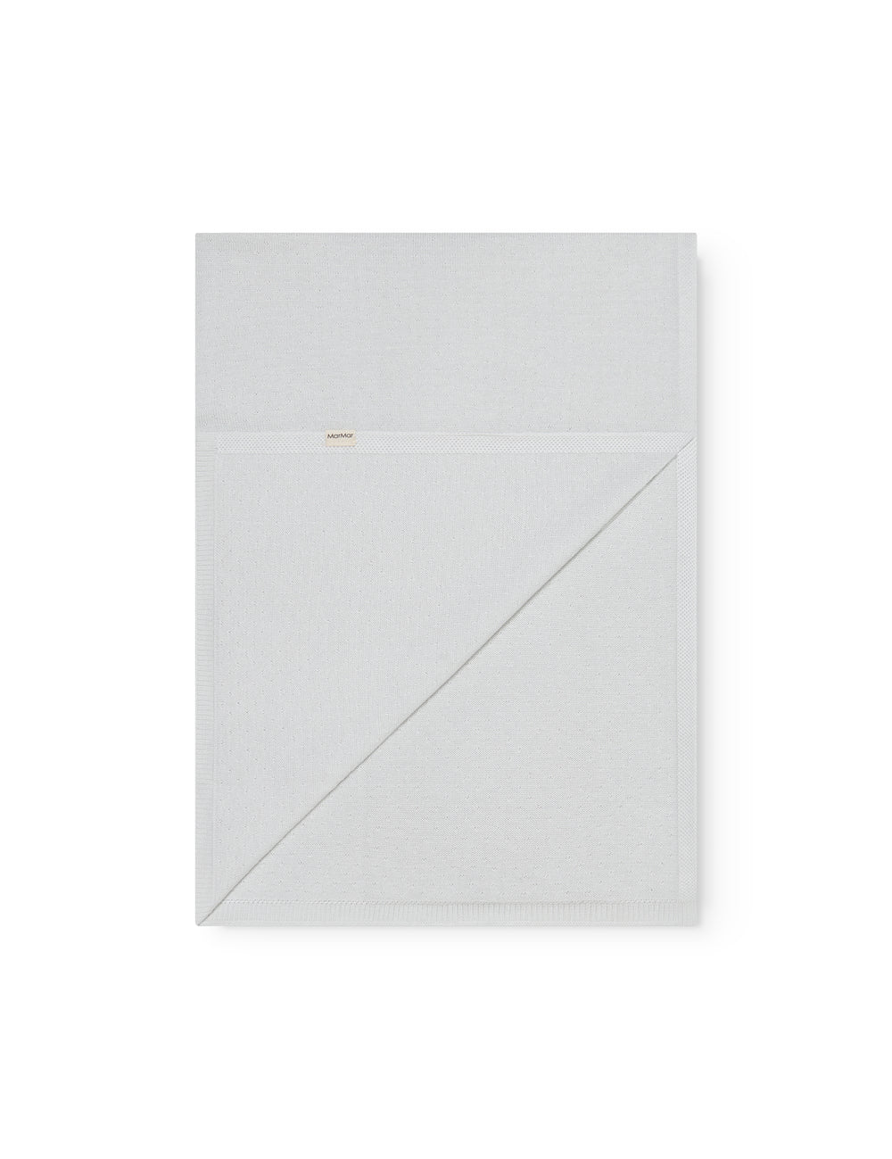 Lysegrøn baby striktæppe med hulmønster