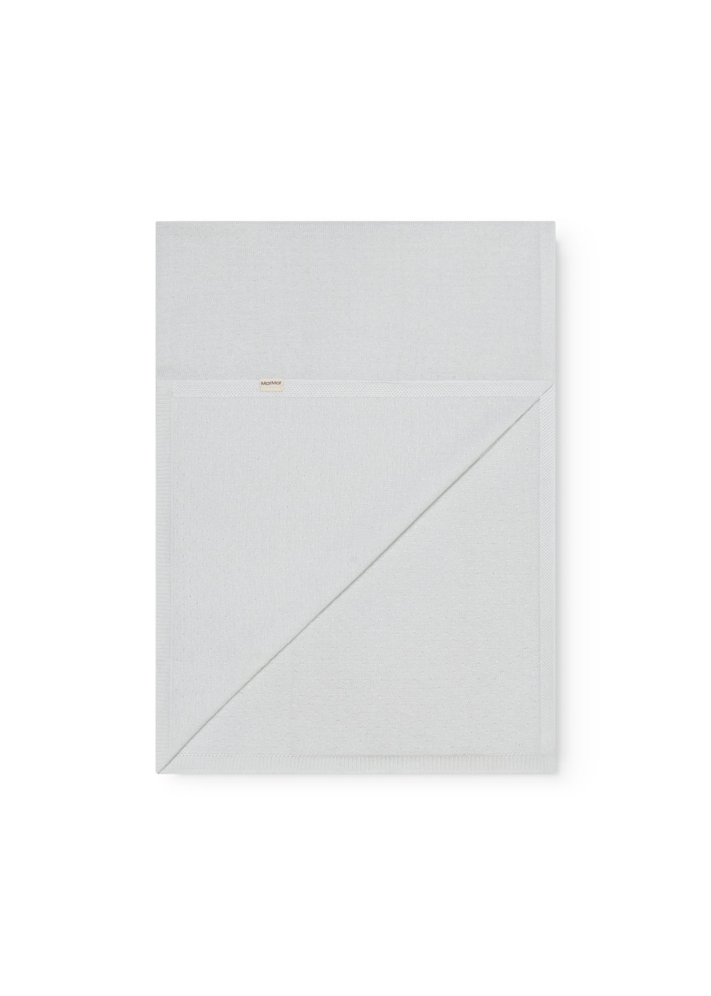 Lysegrøn baby striktæppe med hulmønster