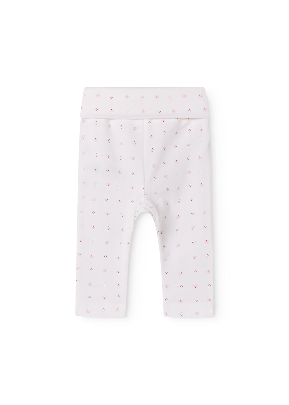 Hvide babybukser med små blomster