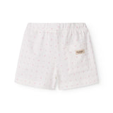 Hvide shorts med små blomster til børn