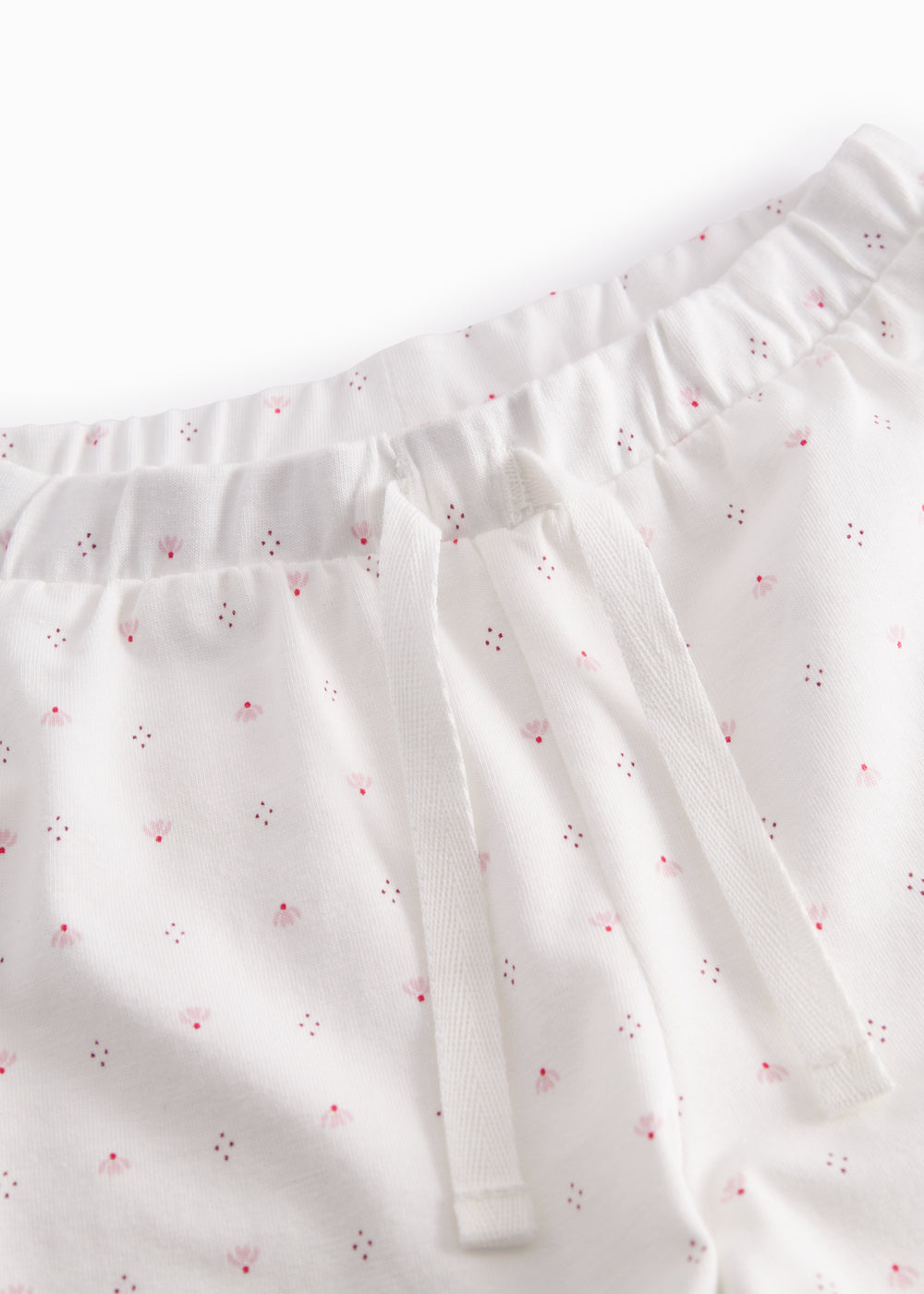 Hvide shorts med små blomster til børn