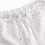 Hvide shorts med små blomster til børn