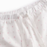 Hvide shorts med små blomster til børn