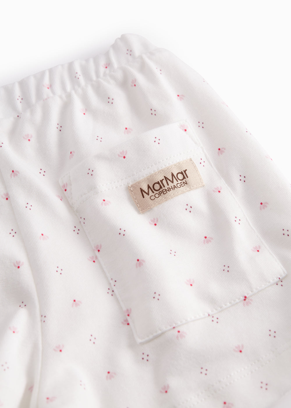 Hvide shorts med små blomster til børn