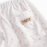 Hvide shorts med små blomster til børn