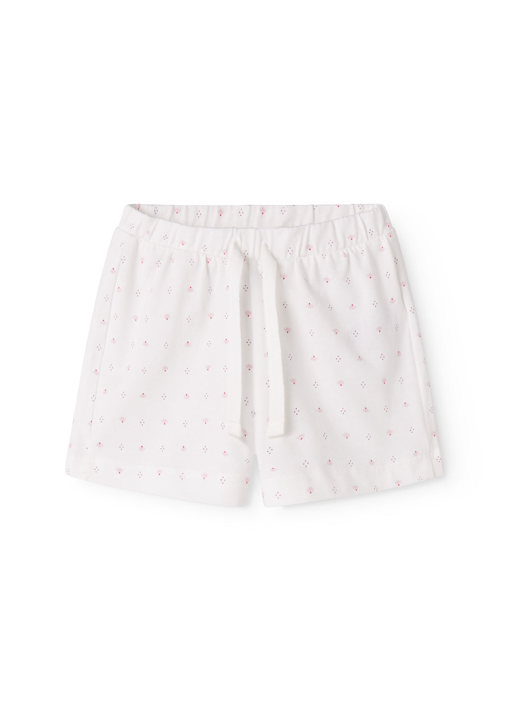 Hvide shorts med små blomster til børn