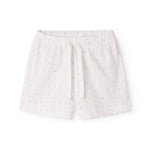 Hvide shorts med små blomster til børn
