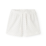 Hvide shorts med fint mønster til børn