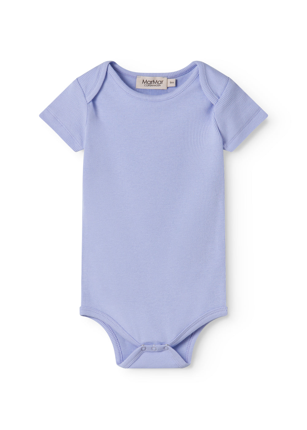 Kortærmet lyselilla bodystocking til baby