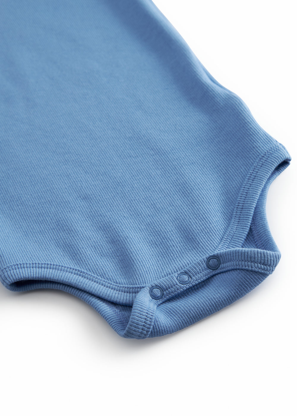 Kortærmet blå bodystocking til baby