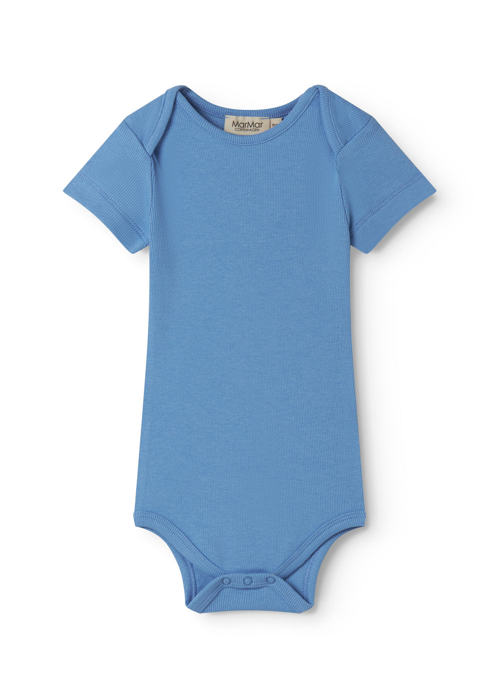 Kortærmet blå bodystocking til baby