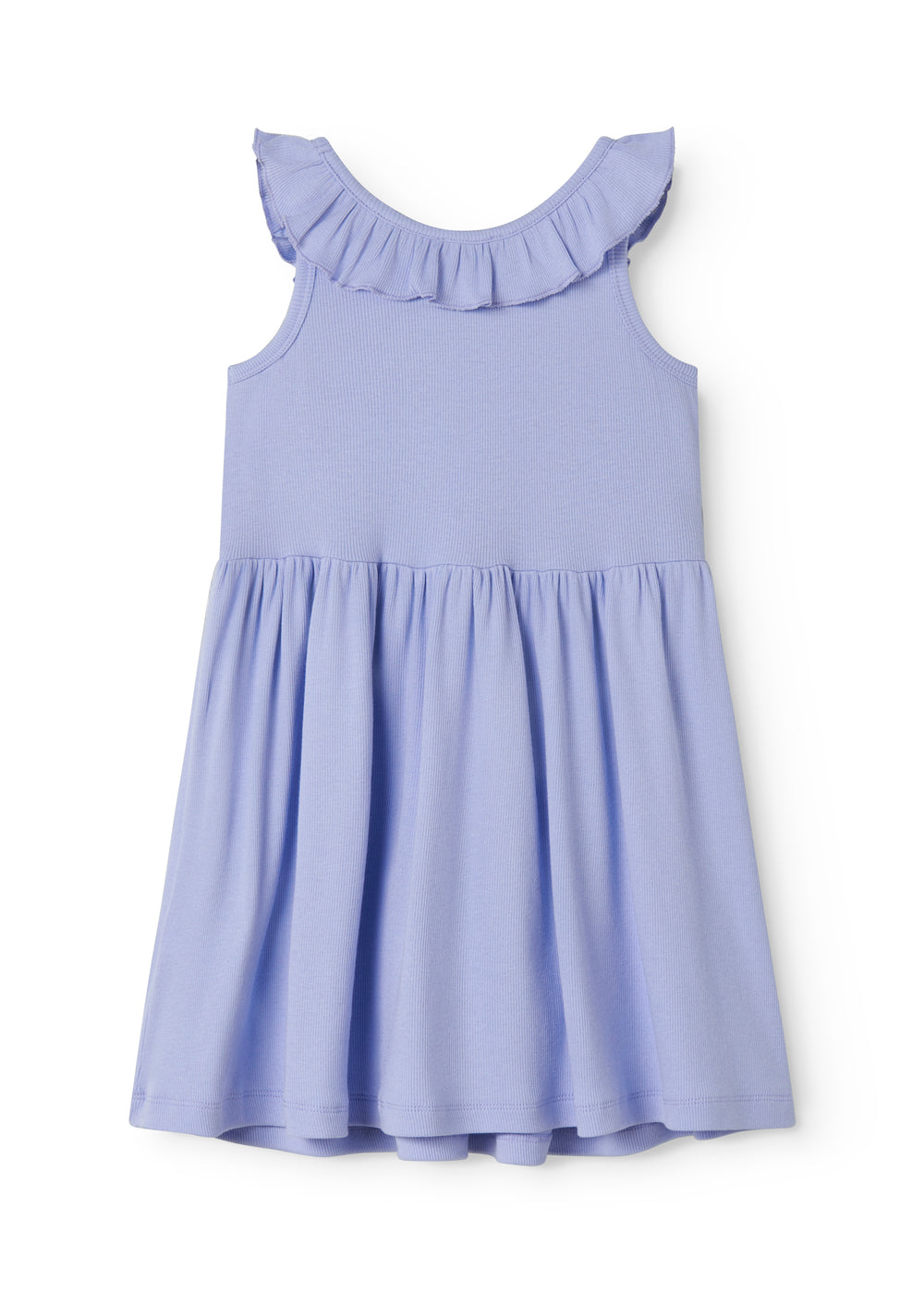 Lyslilla børnekjole i let bomuld