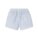 Lyseblå stribede børne shorts