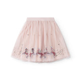 Lyserød tyl nederdel til børn med enhjørninger og stjerner