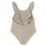 Swilla Bathing Suit, Badedragt - Dark Bronze Stripe