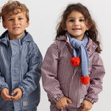 Oddy Set, Regnsæt - Pink Brown Stripes