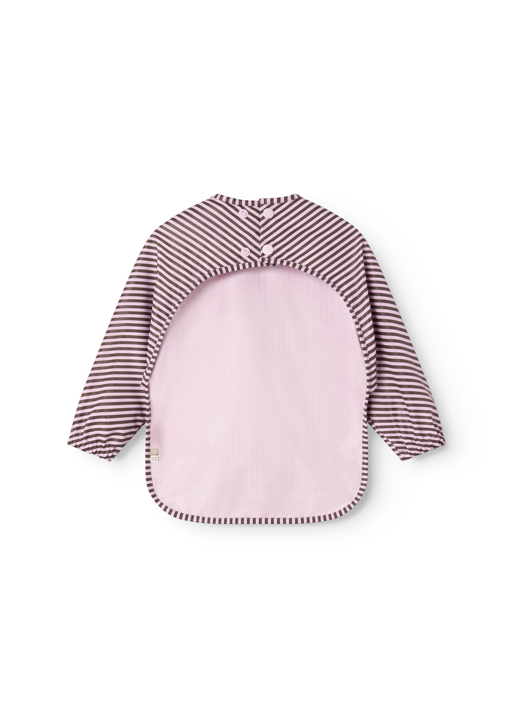 Apron LS, Spiseforklæde - Pink Brown Stripes