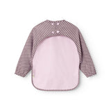Apron LS, Spiseforklæde - Pink Brown Stripes