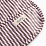 Apron LS, Spiseforklæde - Pink Brown Stripes