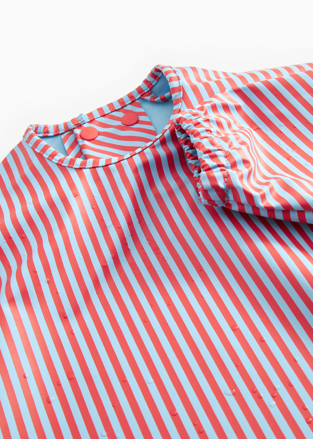 Apron LS, Spiseforklæde - Blue Red Stripes