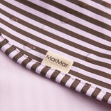 Bib Long, Hagesmæk - Pink Brown Stripes