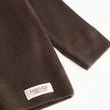Cardigan, Bluse - Dark Roast