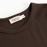 Plain Tee LS, T-shirt - Dark Roast